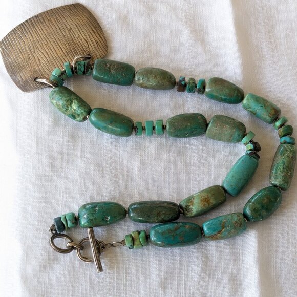 Barse Sterling Pendant on Chunky Stone Necklace-Choice of Sterling Earrings - Picture 3 of 14